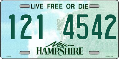 NH license plate 1214542