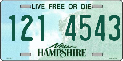 NH license plate 1214543