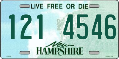 NH license plate 1214546