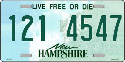 NH license plate 1214547