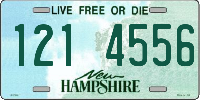 NH license plate 1214556