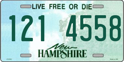 NH license plate 1214558