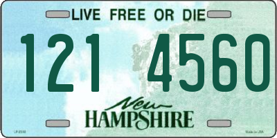 NH license plate 1214560