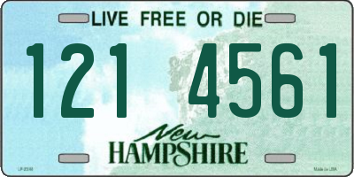 NH license plate 1214561