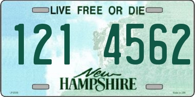 NH license plate 1214562