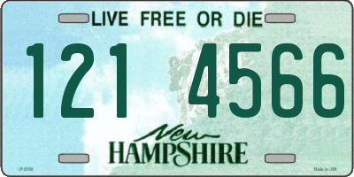 NH license plate 1214566