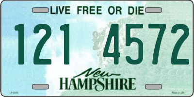 NH license plate 1214572