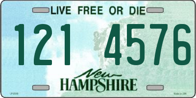 NH license plate 1214576