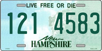 NH license plate 1214583