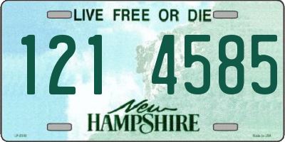 NH license plate 1214585