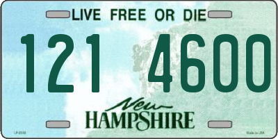 NH license plate 1214600