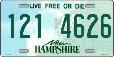 NH license plate 1214626