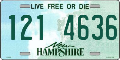 NH license plate 1214636