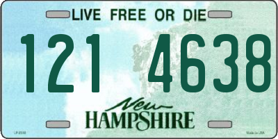 NH license plate 1214638