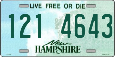 NH license plate 1214643