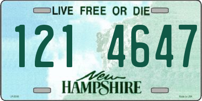 NH license plate 1214647