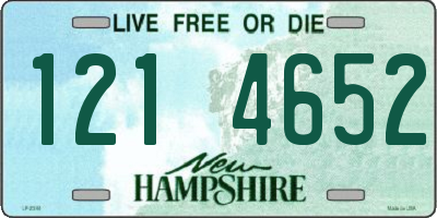NH license plate 1214652