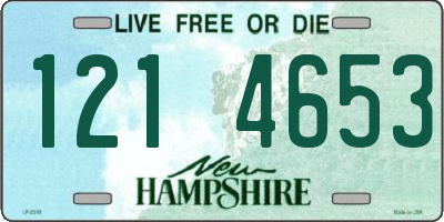 NH license plate 1214653