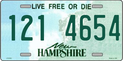 NH license plate 1214654