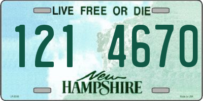 NH license plate 1214670