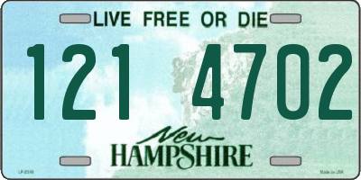 NH license plate 1214702