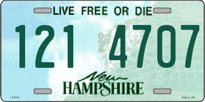 NH license plate 1214707