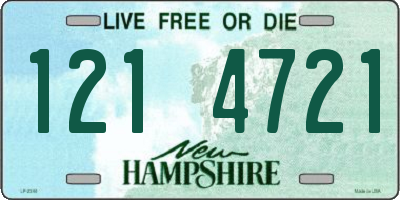 NH license plate 1214721