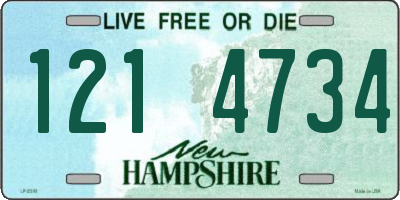 NH license plate 1214734