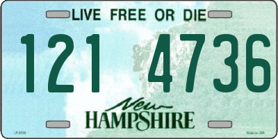 NH license plate 1214736