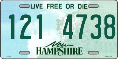 NH license plate 1214738