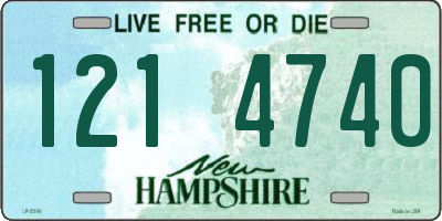 NH license plate 1214740