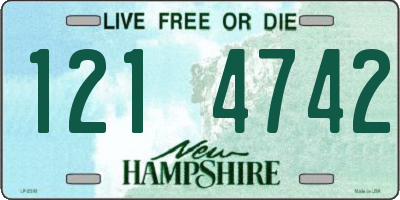 NH license plate 1214742