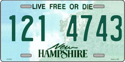 NH license plate 1214743