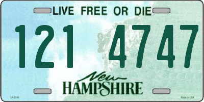 NH license plate 1214747