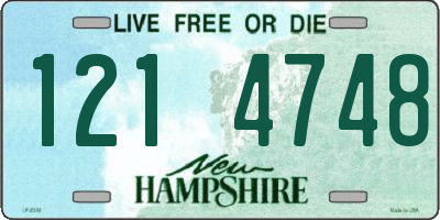 NH license plate 1214748