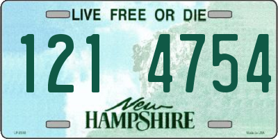 NH license plate 1214754