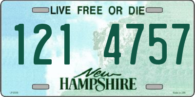NH license plate 1214757