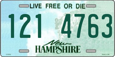 NH license plate 1214763