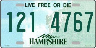 NH license plate 1214767