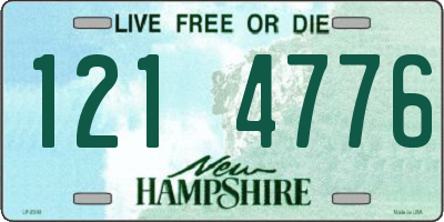 NH license plate 1214776