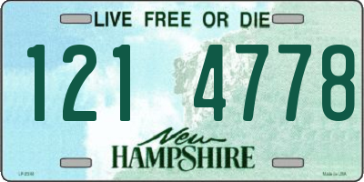 NH license plate 1214778
