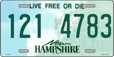 NH license plate 1214783
