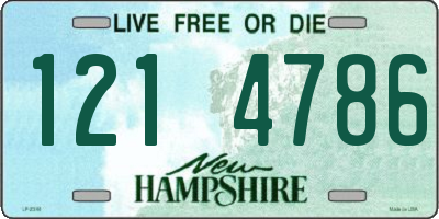 NH license plate 1214786