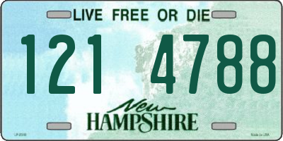 NH license plate 1214788