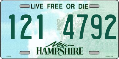 NH license plate 1214792