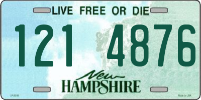 NH license plate 1214876