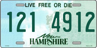NH license plate 1214912