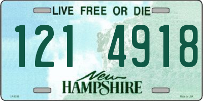 NH license plate 1214918