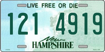 NH license plate 1214919