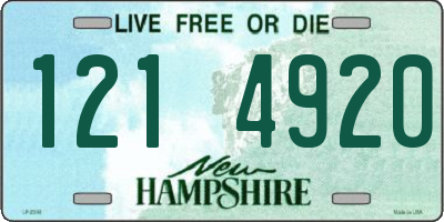 NH license plate 1214920